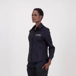 Ladies 3/4 Sleeve Button-up Shirt