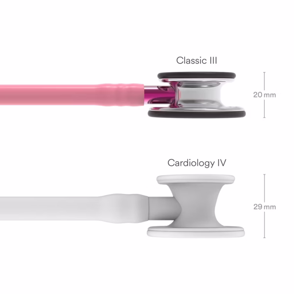 Classic III Pearl Pink Tube Mirror Chestpiece Pink Stem Smoke Headset 03