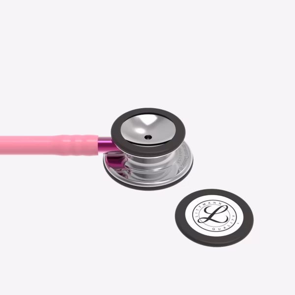 Classic III Pearl Pink Tube Mirror Chestpiece Pink Stem Smoke Headset 05