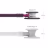 Classic III Plum Tube Mirror Chestpiece Pink Stem Smoke Headset 03