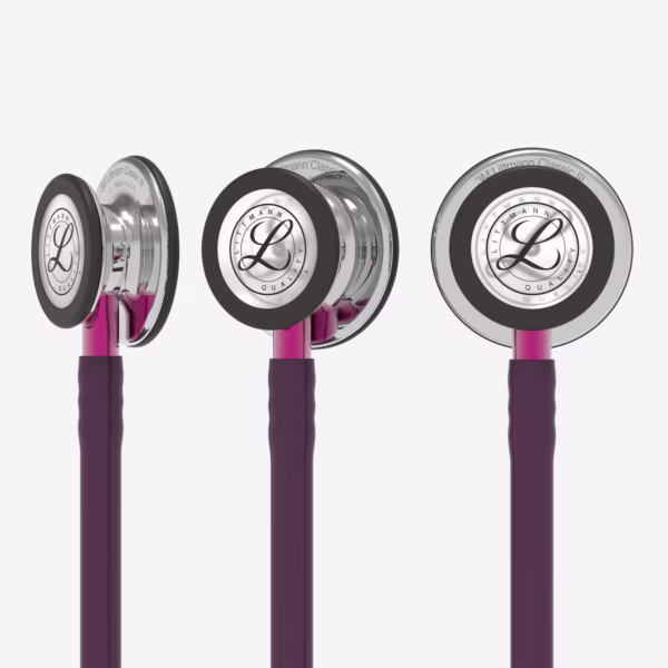 Classic III Plum Tube Mirror Chestpiece Pink Stem Smoke Headset 06