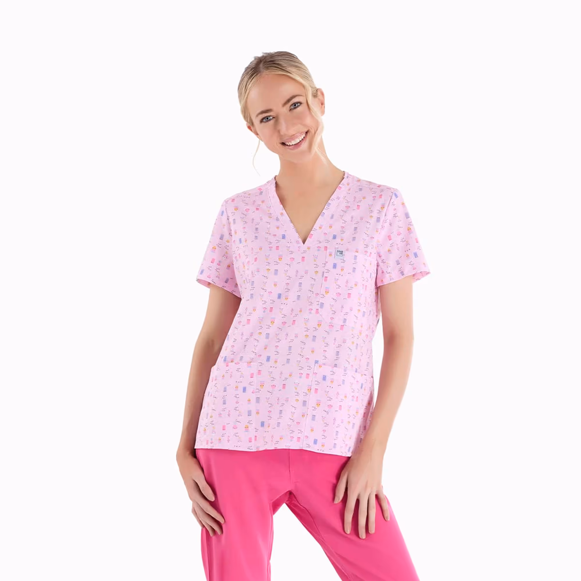 Frosty Pink Female Printed Tops 01