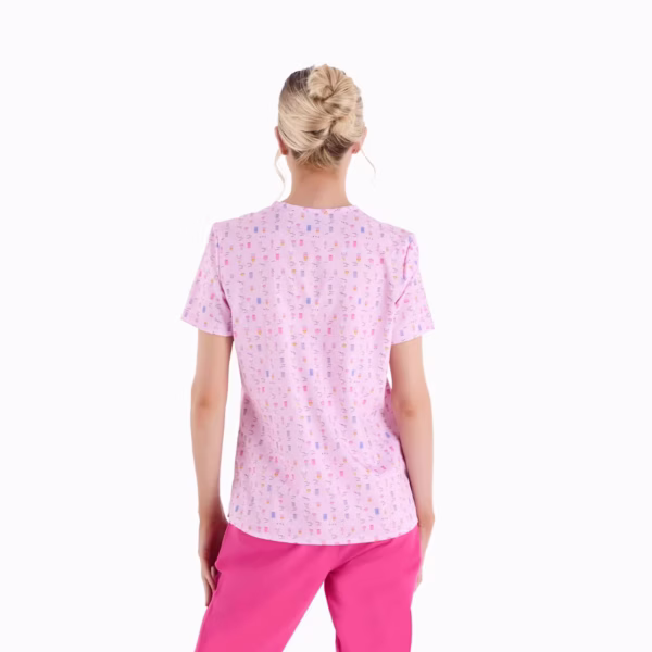 Frosty Pink Female Printed Tops 03