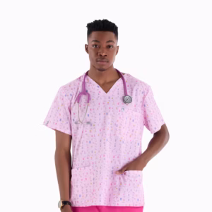 Frosty Pink Men Printed Tops 01