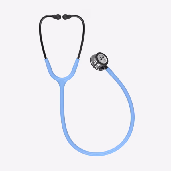Littmann® Classic III™ Ceil Blue Tube, Mirror Chestpiece, Smoke Stem and Smoke Headset 01