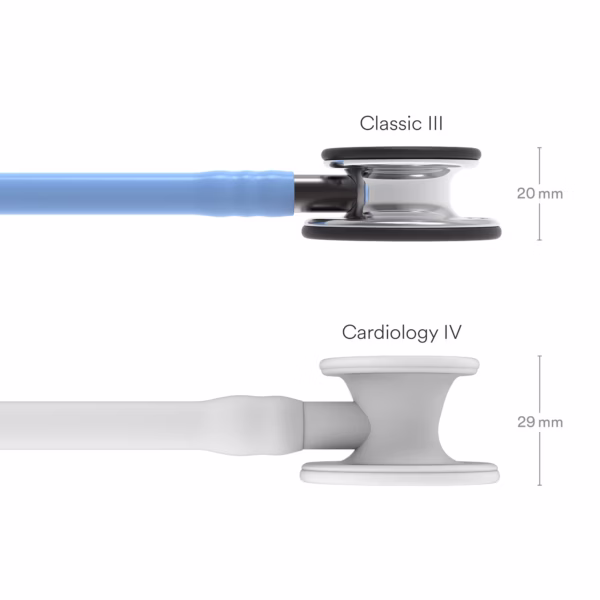 Littmann® Classic III™ Ceil Blue Tube, Mirror Chestpiece, Smoke Stem and Smoke Headset 03
