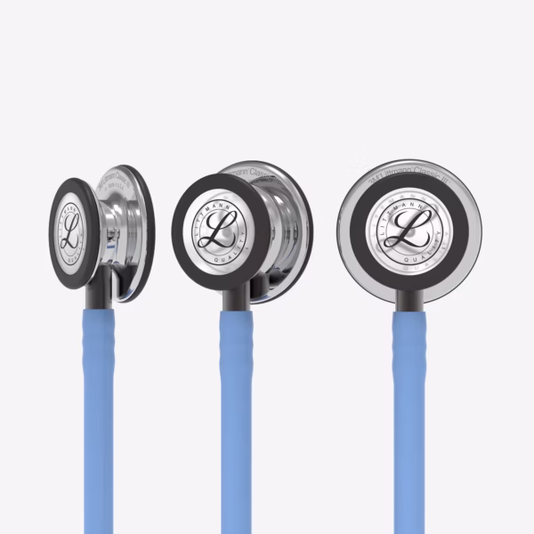 Littmann® Classic III™ Ceil Blue Tube, Mirror Chestpiece, Smoke Stem and Smoke Headset 04