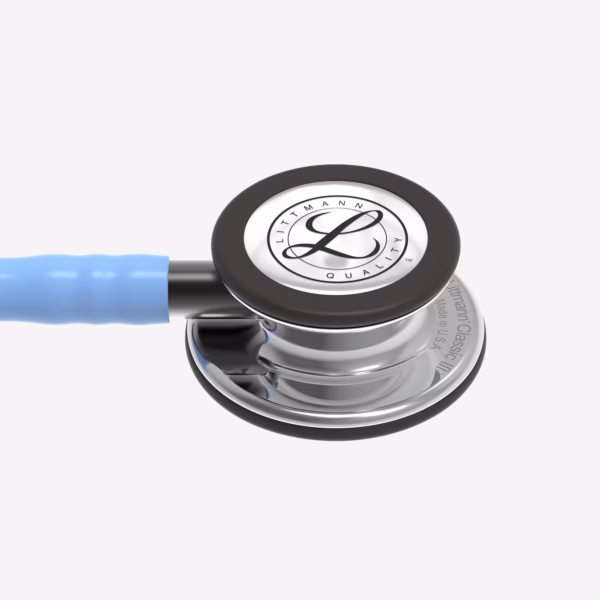 Littmann® Classic III™ Ceil Blue Tube, Mirror Chestpiece, Smoke Stem and Smoke Headset 06