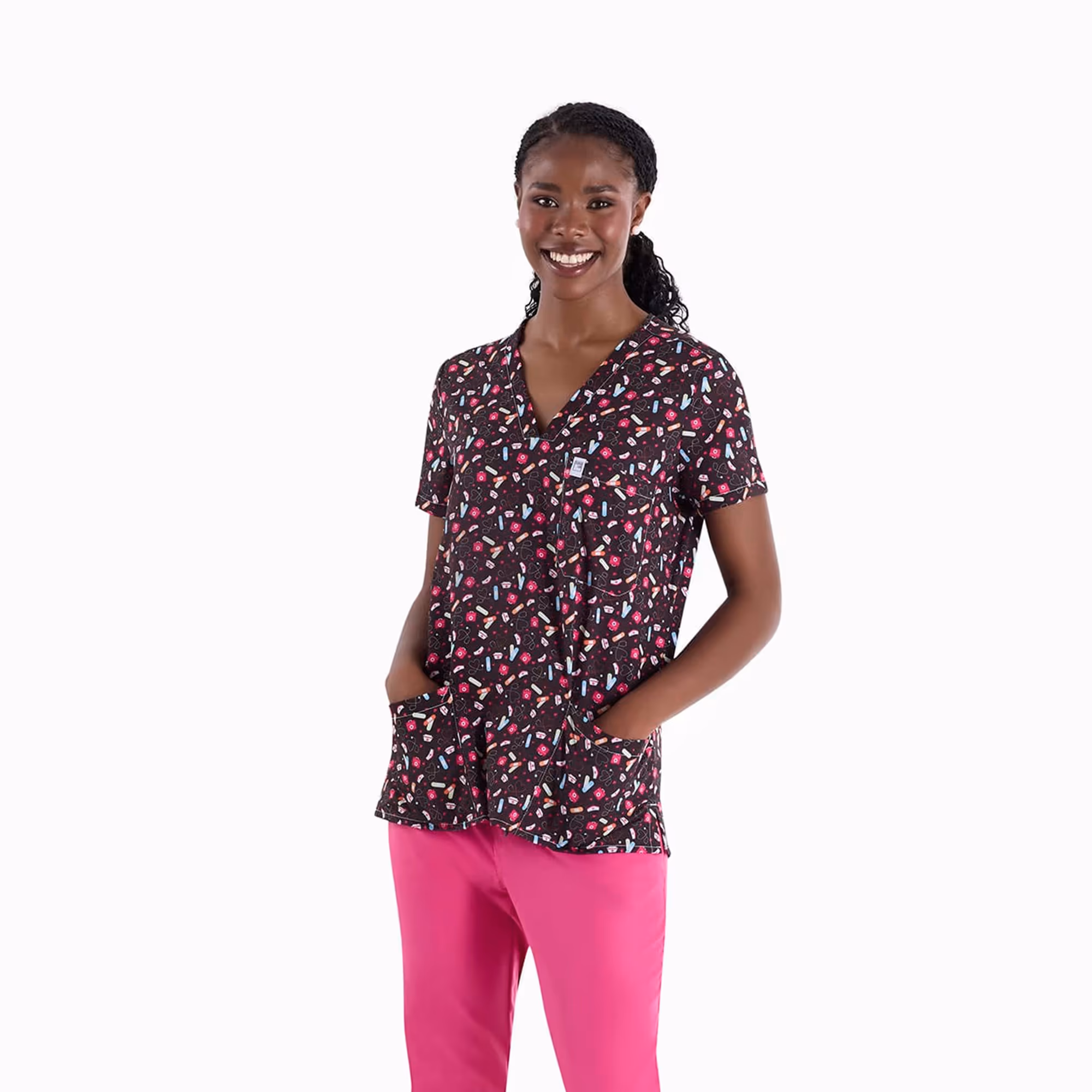 Medic Mix Female Printed Tops 01
