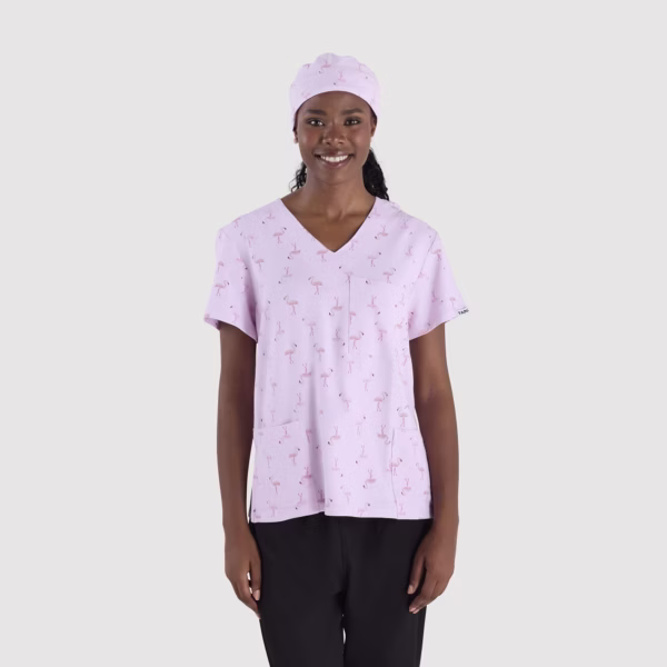 Pink Flamingos Women Cotton Spandex 01
