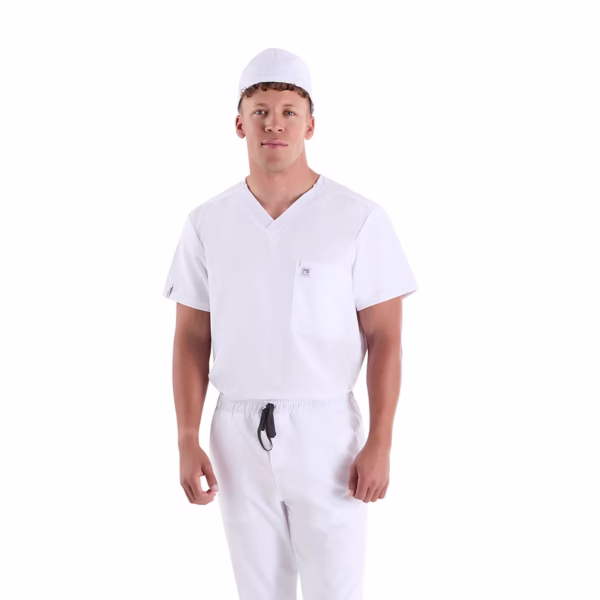 White Male ScrubLab Caps 02